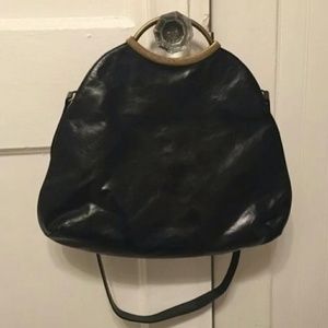 Black Leather HOBO International Purse Handbag